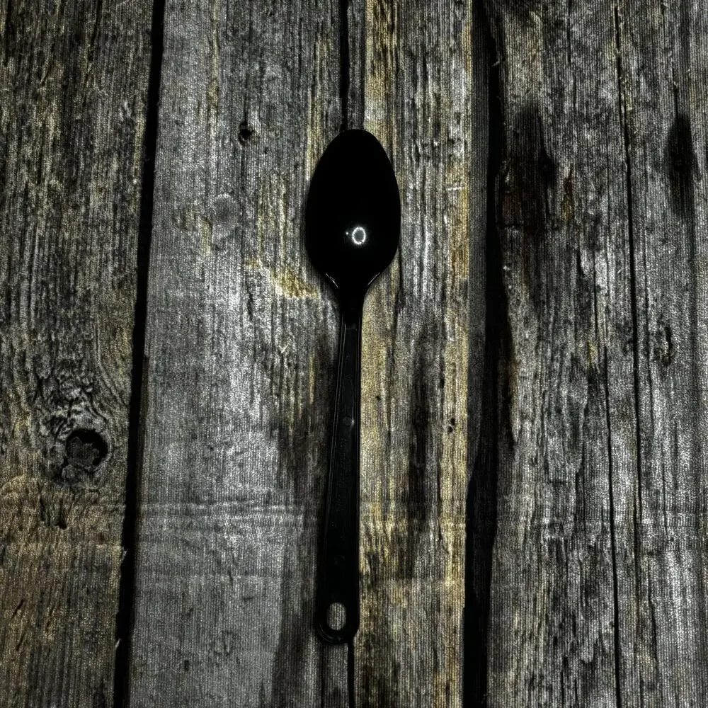Vintage Tailor Made Black Nylon Almond Spoon 10 1/2